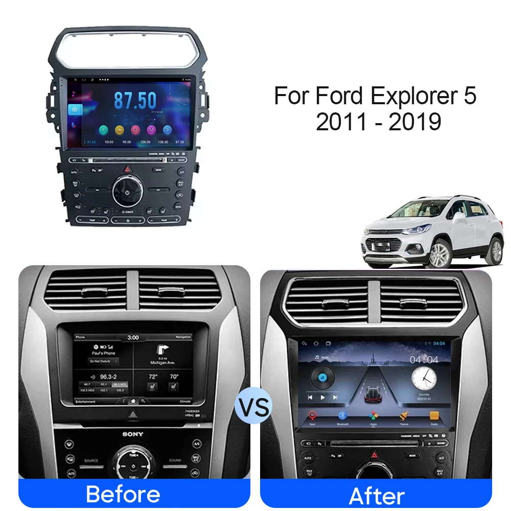 7862 Android 14 Car DVD Multimedia Player per Ford Explorer 5 2011 - 2019 Auto Radio Navigation GPS CPU ad alte prestazioni No 2din