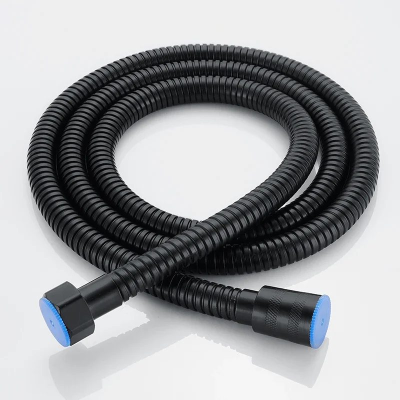 1.5/2.0M Black Stainless Steel Shower Head Hose Tube Pipe Explosion- Proof Bath G1/2 Extendable Faucet Bathroom Accessories