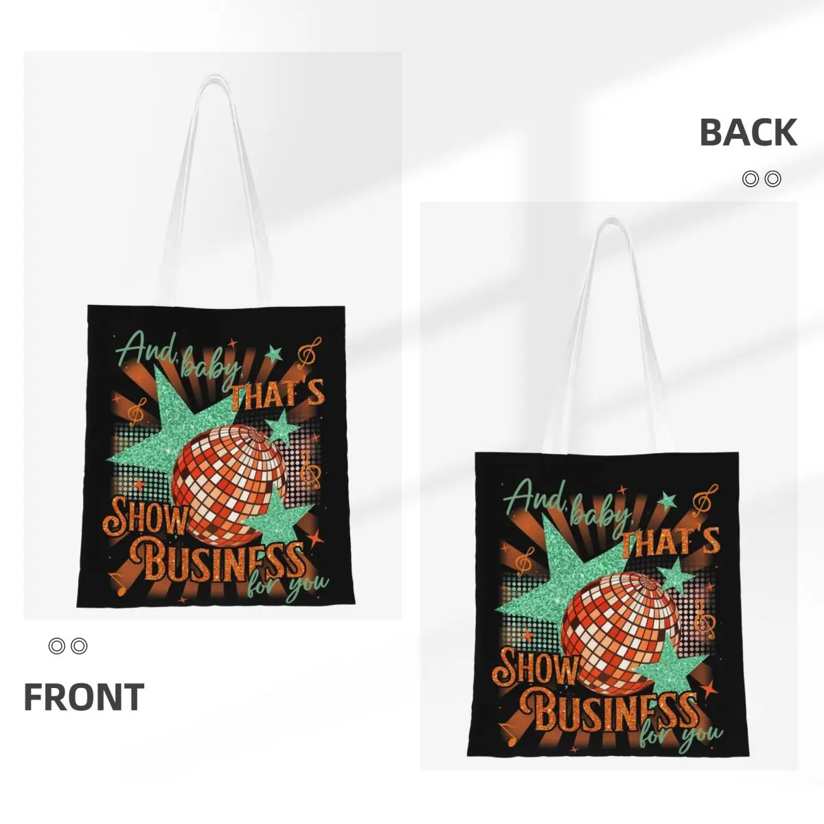 And Baby That's Showgirl Business For You حقيبة قماشية عصرية ذات سعة كبيرة للحقائب المدرسية للجنسين #5