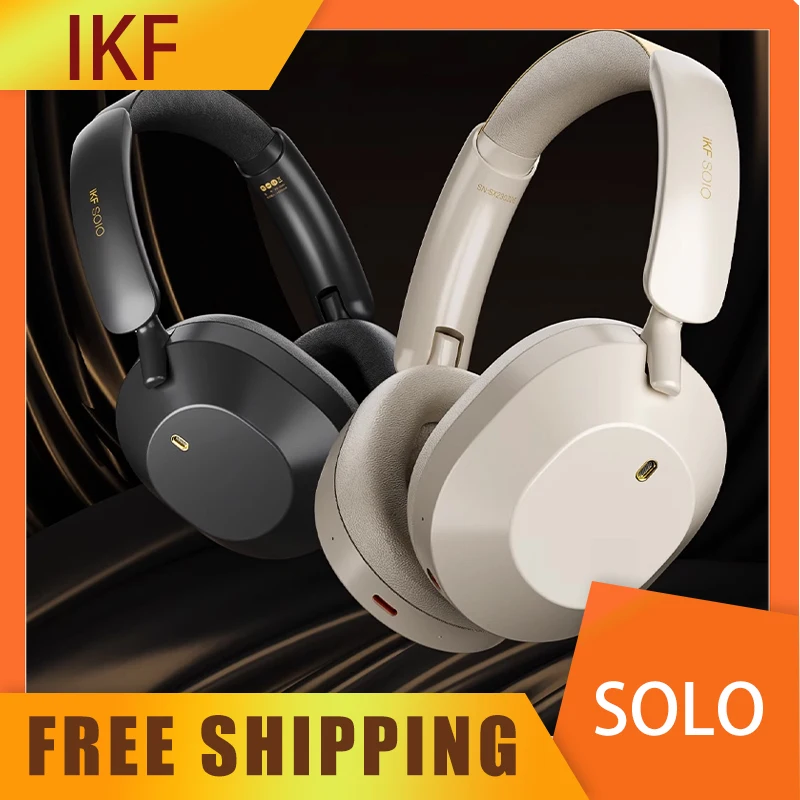 

Ikf Solo Headphones Wireless Bluetooth Anc Enc Ipx4 Over Ear HiFi Headsets Custom Dynamic Noise Reduction Gaming Earphones