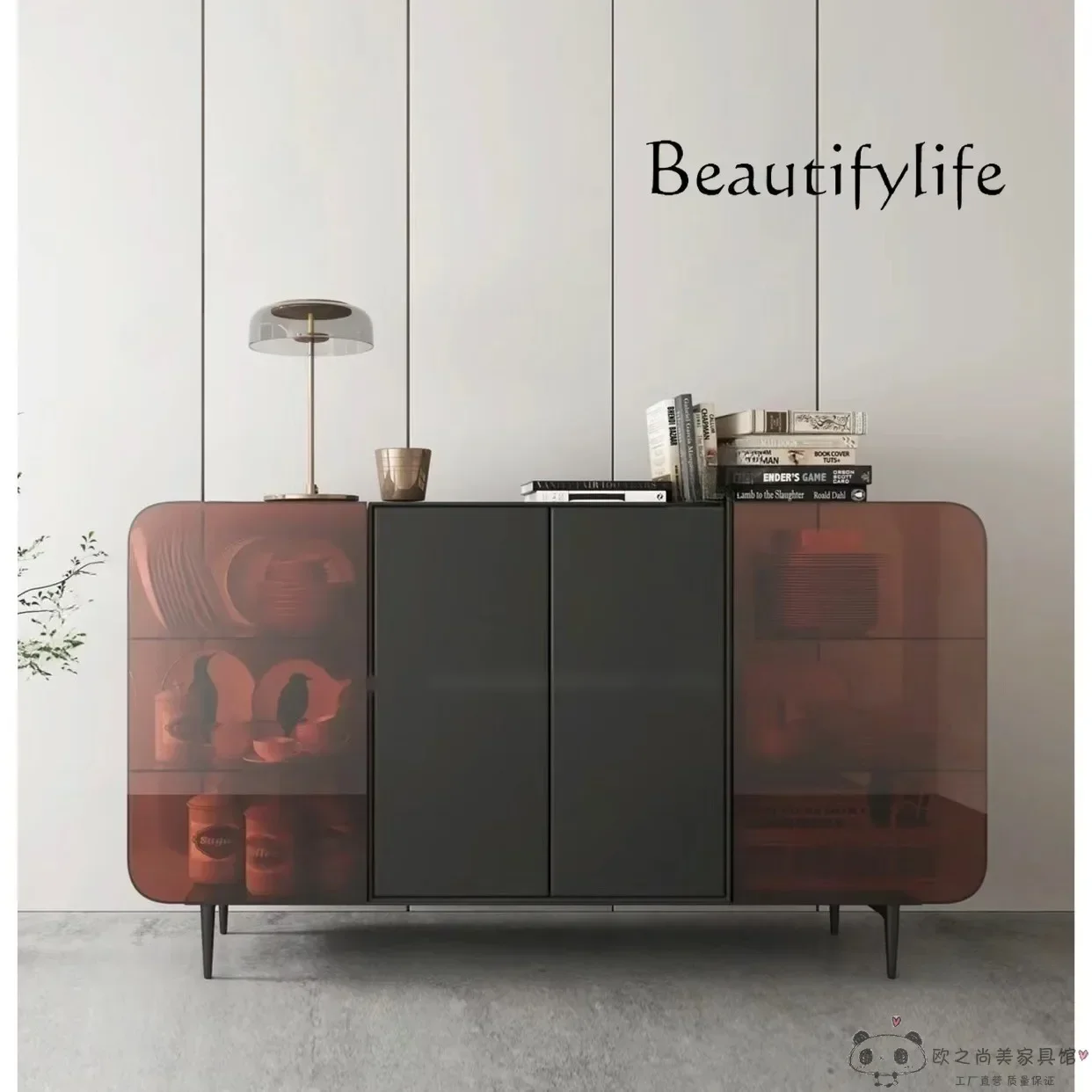 

BJ FKAcrylic Gradual Change Dining Side Cabinet Light Luxury High-end Living Room Tea Cabinet Shelf Entrance Cabinet