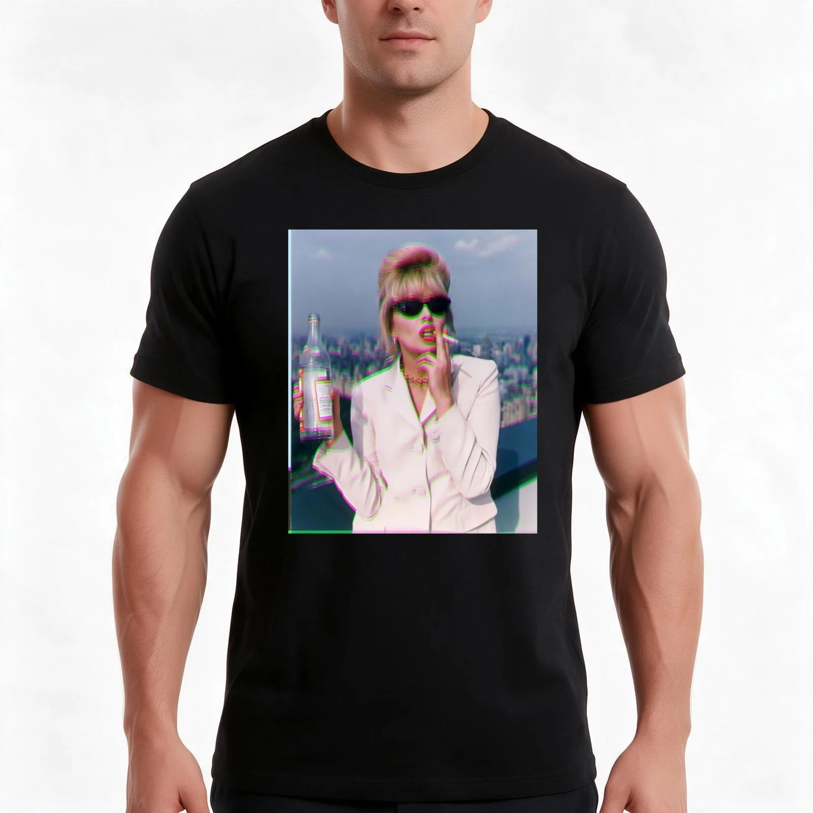 Patsy Stone / Joanna Lumley T-Shirt, Summer Casual Cotton Tee, Oversized Streetwear Tops, Vintage Graphic Print, 100% Cotton