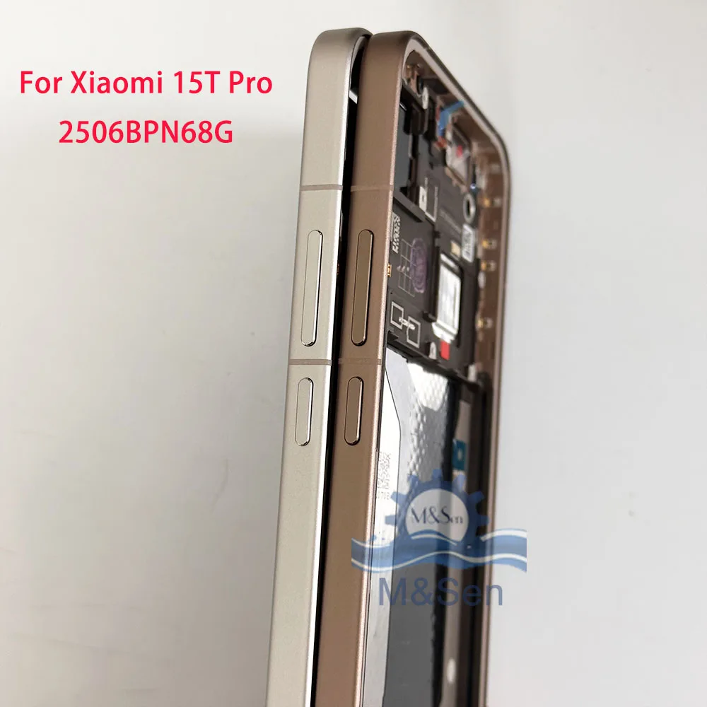6.83인치 샤오미 15T 25069PTEBG용 정품 AMOLED LCD 스크린 디스플레이 프레임+터치 6.83인치 샤오미 15T Pro 2506BPN68G L…