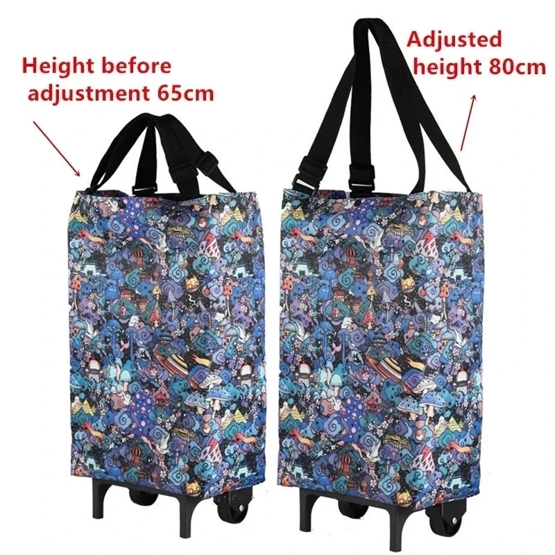 Folding Storage Bag High Capacity Shopping Food Organizer Trolley Bag On Wheels Bags Portable Shopping Bags Buy Vegetables Bags