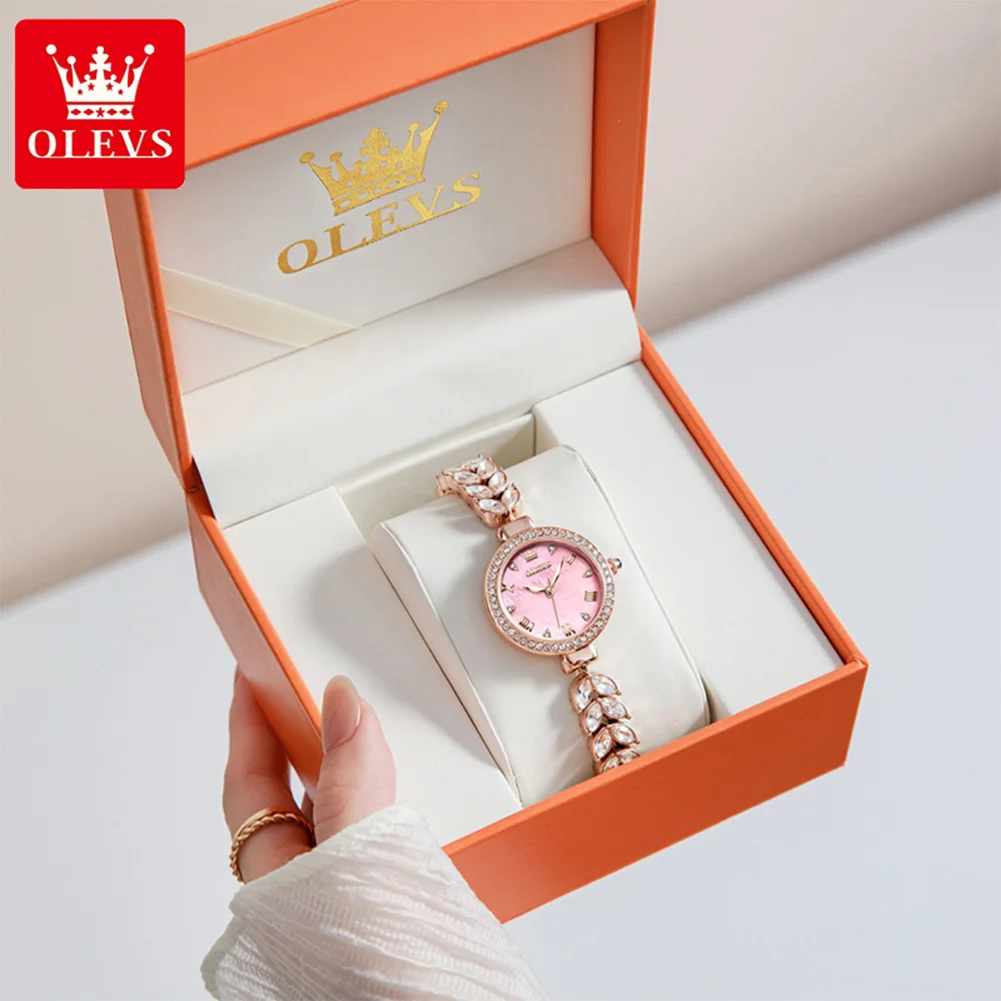 OLEVS 9971 Mens Watch Quartz Watch Multifunctional Chronograph Watch For Men 30m Waterproof Luminous Moon Phase Box Original