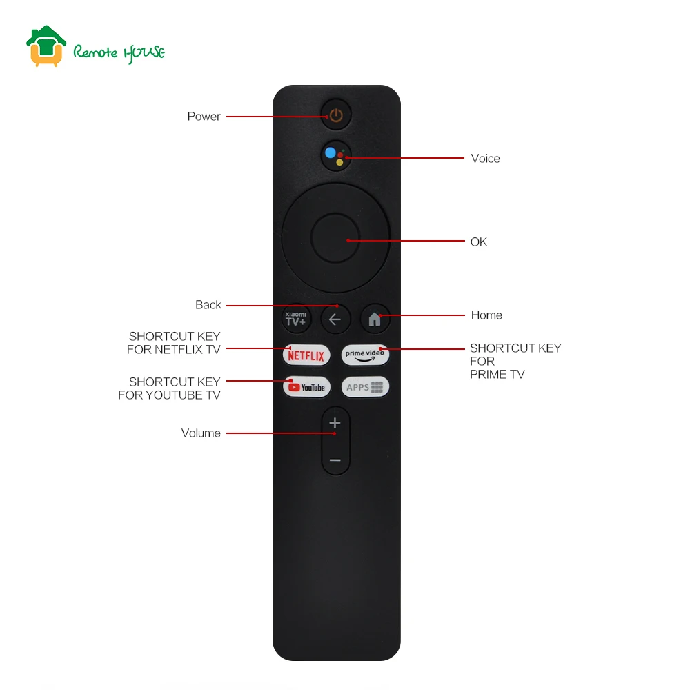 Voice Remote Control XMRM-M6 For Xiaomi mi 2nd Gen Box 4K Ultra HD Streaming Media Player Applicable to Xiaomi mi 2nd Gen Box