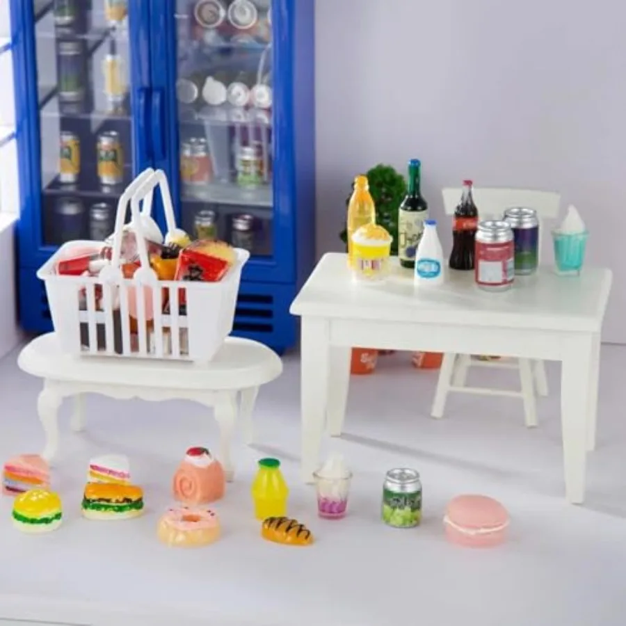 Pcs Miniature Drink Bottles Soda Pop Cans Pretend Kitchen Game Party Accessories Toys Hamburg Cake Ice Cream for 1/12 Doll Hous - view 6