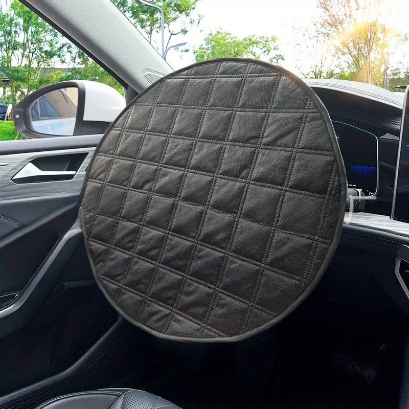 Car Steering Wheel Sun Cover Heat Insulation Sunshade Protector Anti-glare High Temperature Resistant for Most Vehicles