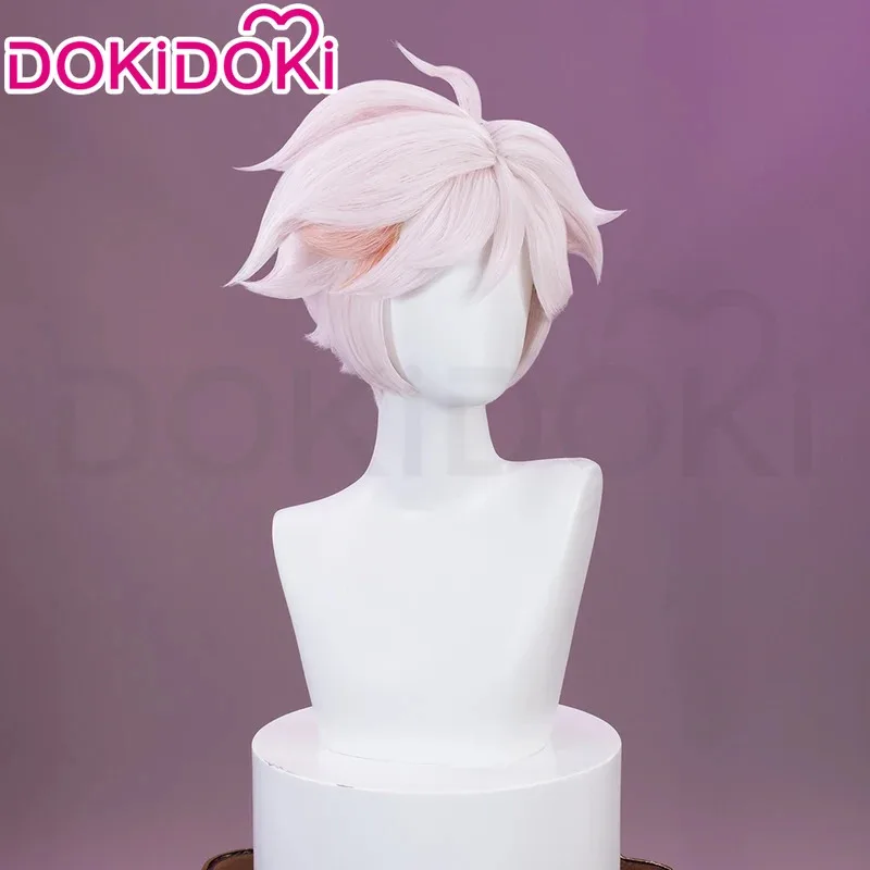 Nene 2025 متوفر في المخزون أنيمي DokiDoki النساء 28 سنتيمتر شعر وردي قصير الملاك تأثيري العنكبوت شيطان إعلان قبل شعر مستعار مجعد