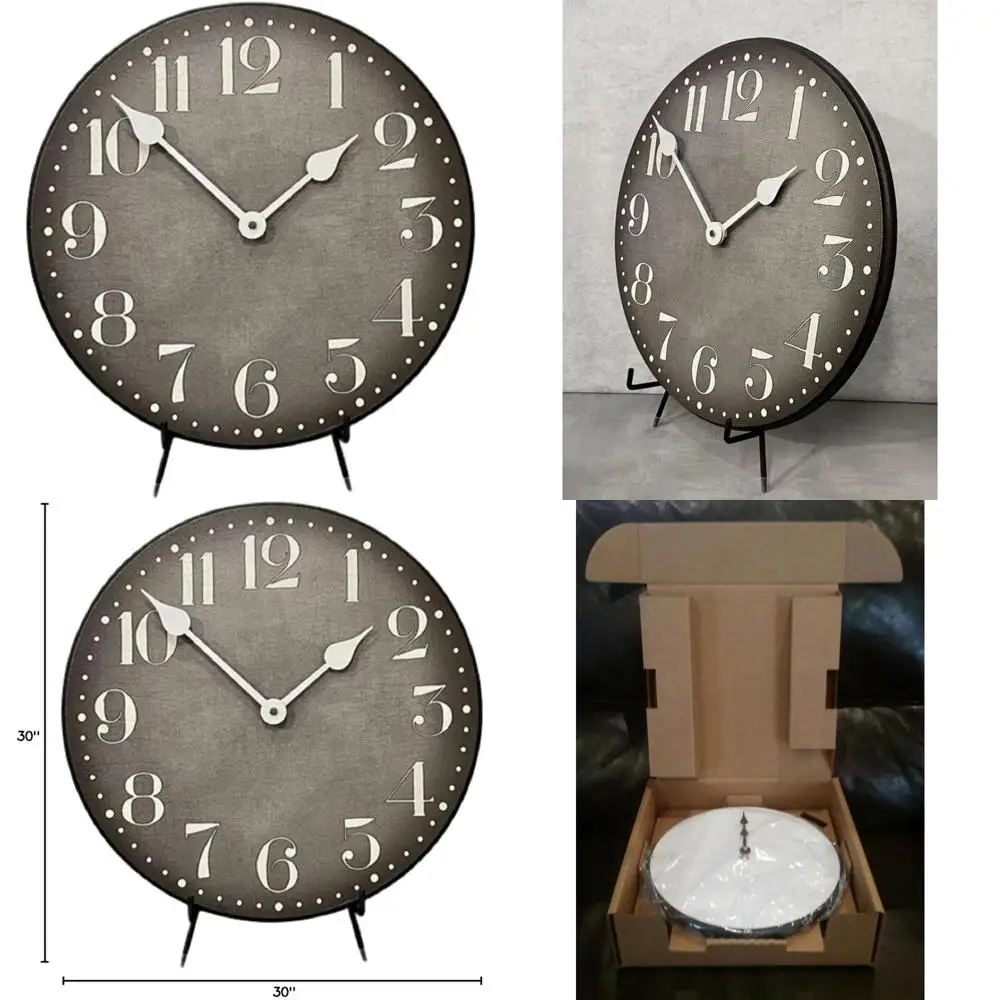 Ultra Quiet Quartz Gray Clocks - Handcrafted in USA with Long-Lasting Vibrant Colors, Available in 8 Sizes