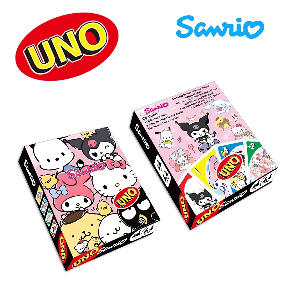 112pcs/set Sanrio Uno Board Game Demon Slayer Zenitsu Tanjirou Nezuko Family Entertainment Uno Card Games Birthday Gift For Fans