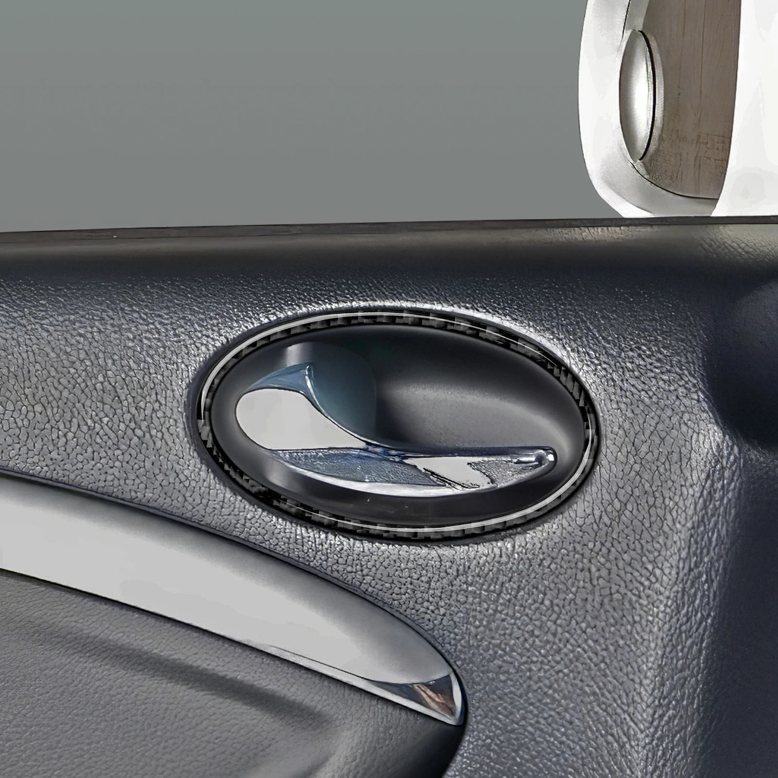 Kohlefaser-Innenaufkleber. Auto-Mittelkonsole Schalthebel-Verkleidung Für Mercedes Benz CLK A209 C209 (2002-2010) Zubehör. – Detail 10