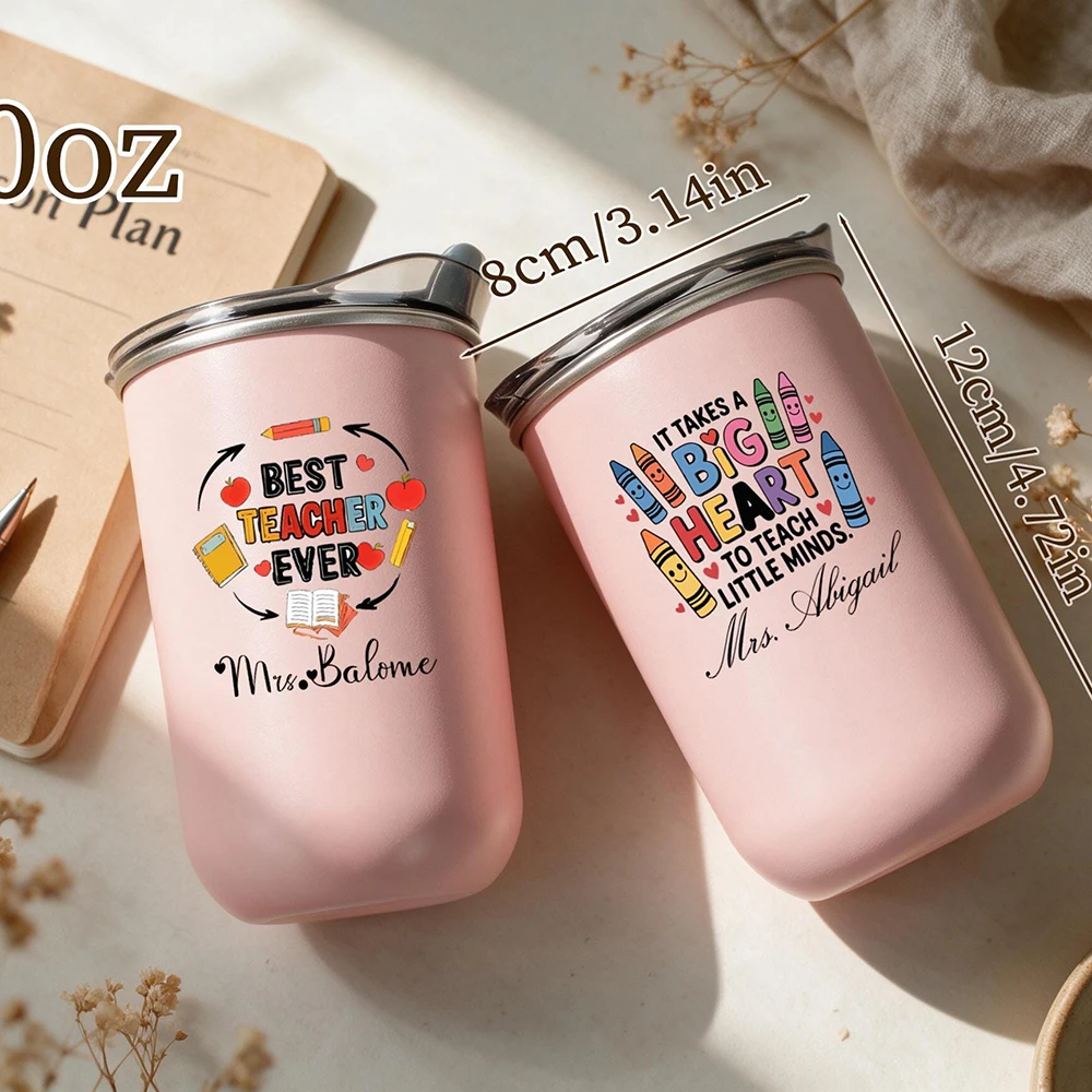 2026 New Custom Cartoon Print Mini Tumbler, Personalized Stainless Steel Thermal Coffee Mug with Lid for Gift,Christmas Gift.