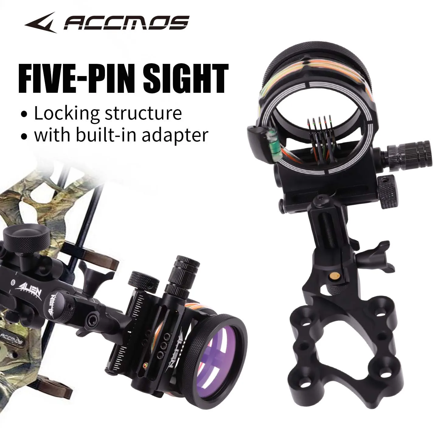 خمسة دبوس القوس البصر مجمع القوس تهدف دبوس اليد اليمنى اليسرى قابل للتعديل الرماية الرماية الصيد الهدف الممارسة #2