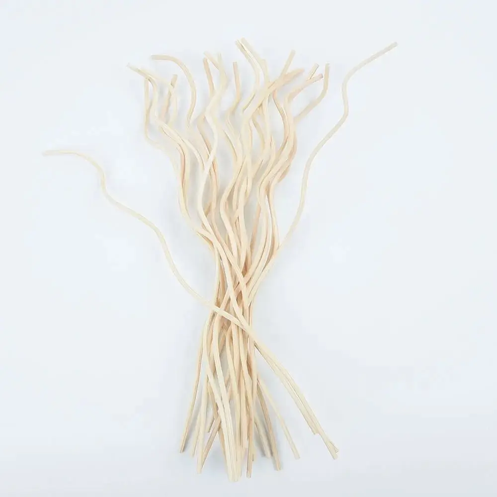 20Pcs Long Wavy Diffuser Stick Reed Fragrance Home Fragrance Air Freshener Rattan Black Coffee 28CM Replacement Refill Sticks