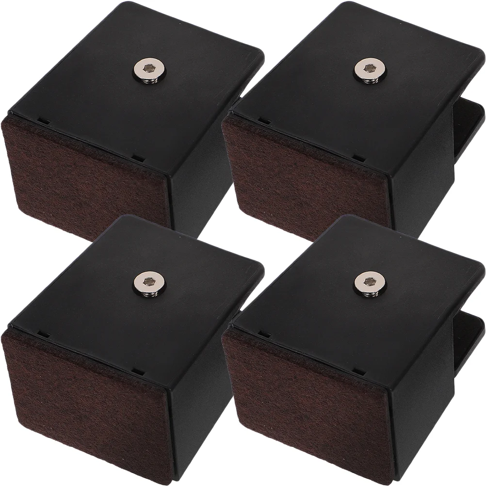침대 책상 테이블 의자에 대 한 4 Pcs 블랙 높이 조정 가능한 가구 라이저 안티 스크래치 엘리베이터 책상 다리 라이저 블록