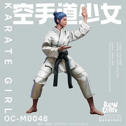 OceanCosmos miniatures, Original, Karate girl, combat sports theme, fighting power, Resin unpainted Model kit figure GK