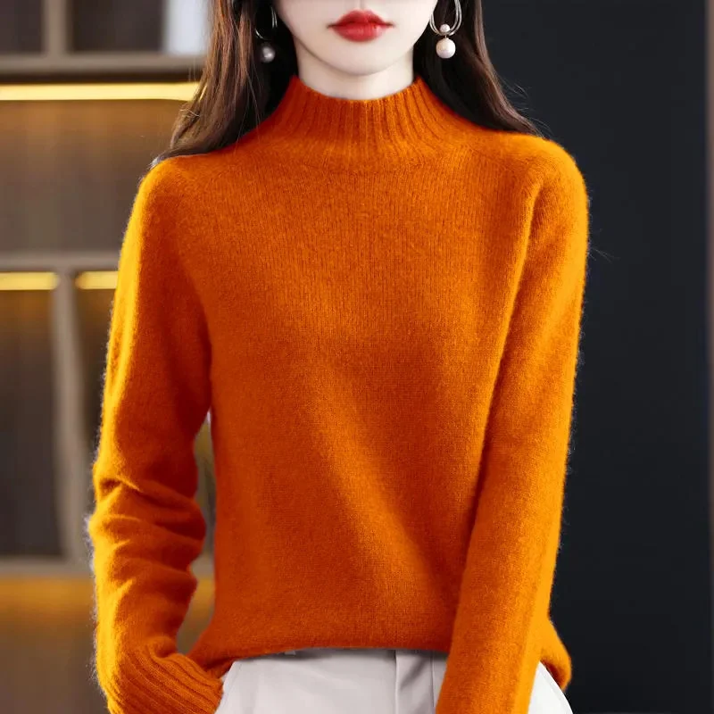 

Turtleneck Sweater Womens 2024 New Autumn Winter Tops Korean Slim Women Pullover Jumper Knitted Sweater Pull Femme Hiver Truien