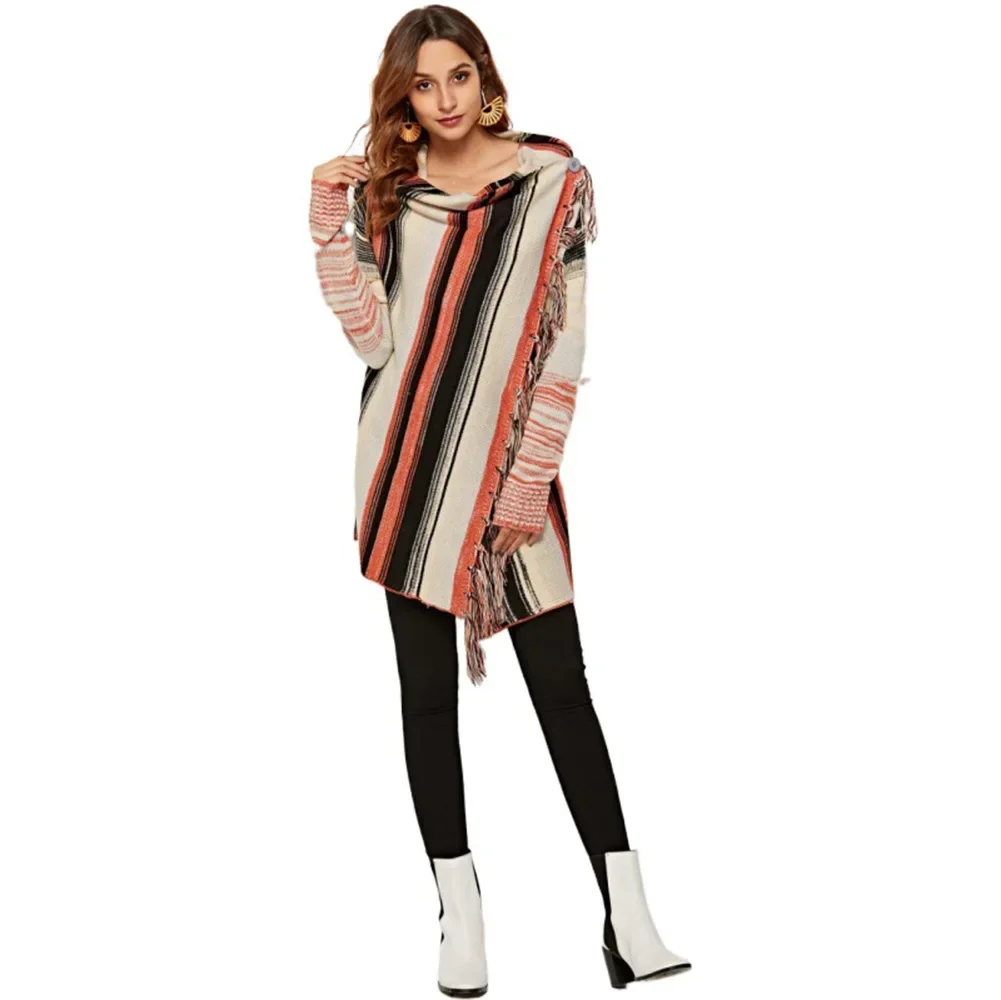 Irregular Fringe VintageSweaters Cardigans For Women Winter Fashion Jacket Female Long Cardigan Boho Knitwear Coats