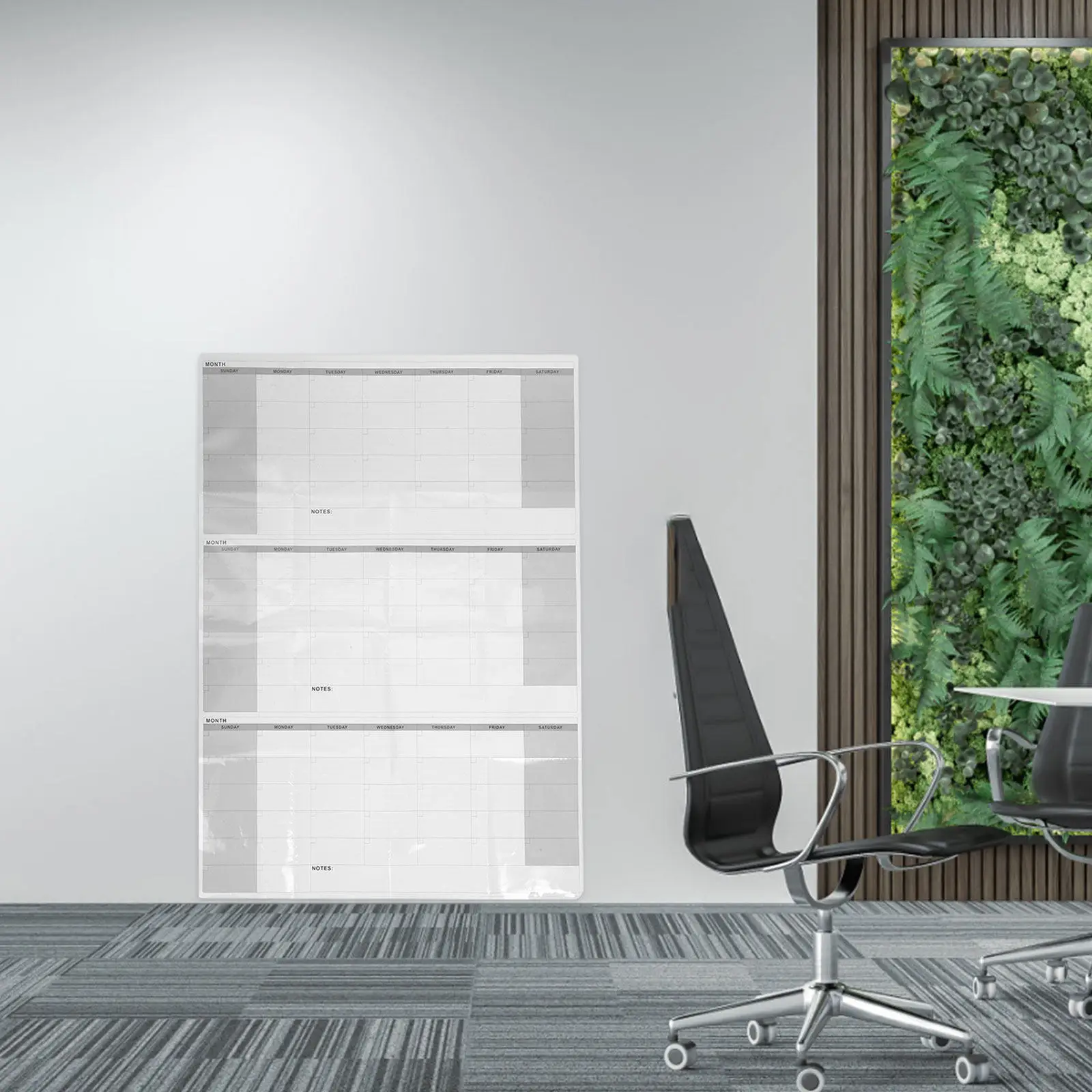 

Dry Erase Wall Calendar Large 62.88x45.98in Undated Three Month Reusable Monthly Planner Vertical Whiteboard Calendar for Home