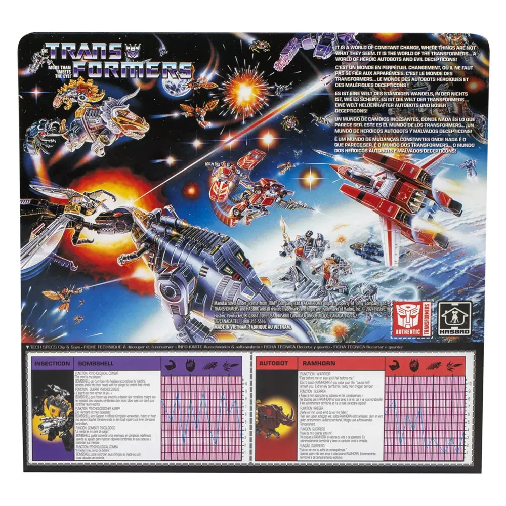 [Auf Lager] Hasbro Transformers Retro 40th Anniversary G1 Bombshell & Ramhorn Classic 12,7 cm Actionfigur Robotermodellspielzeug