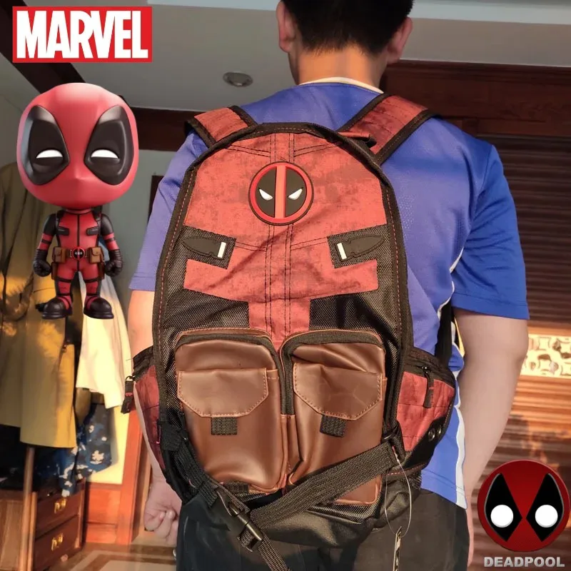 

Personality Marvel Deadpool cool creative anime cartoon pattern simple fashion travel portable large capacity storage backpack