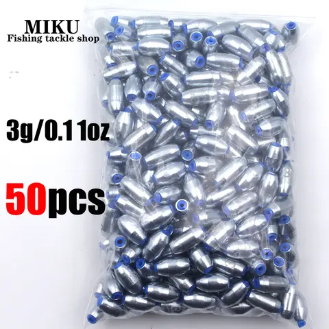 50pcs carbon steel fishing sedimentation devices, suitable for Texas, Caro fishing groups, advanced bass fishing accessories