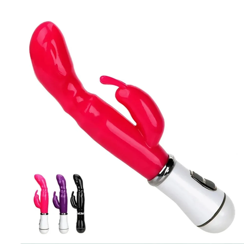 Silicone G Spot Dildo Rabbit Vibrator Dual Vibration 12 Speeds Female Vagina Anal Clitoris Massager 18+ Adult Sex Toys For Women