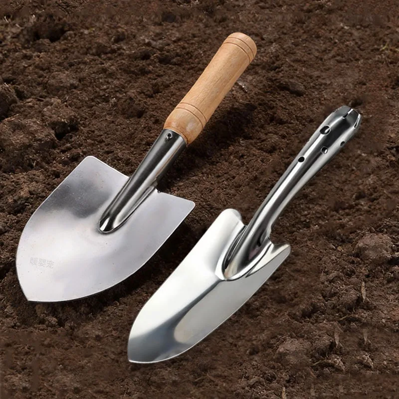 Small Shovel Stainless Steel Shovel Planting Flowers Garden Tools Pot Planting Gardening Digging Soil Succulent Flower Spade