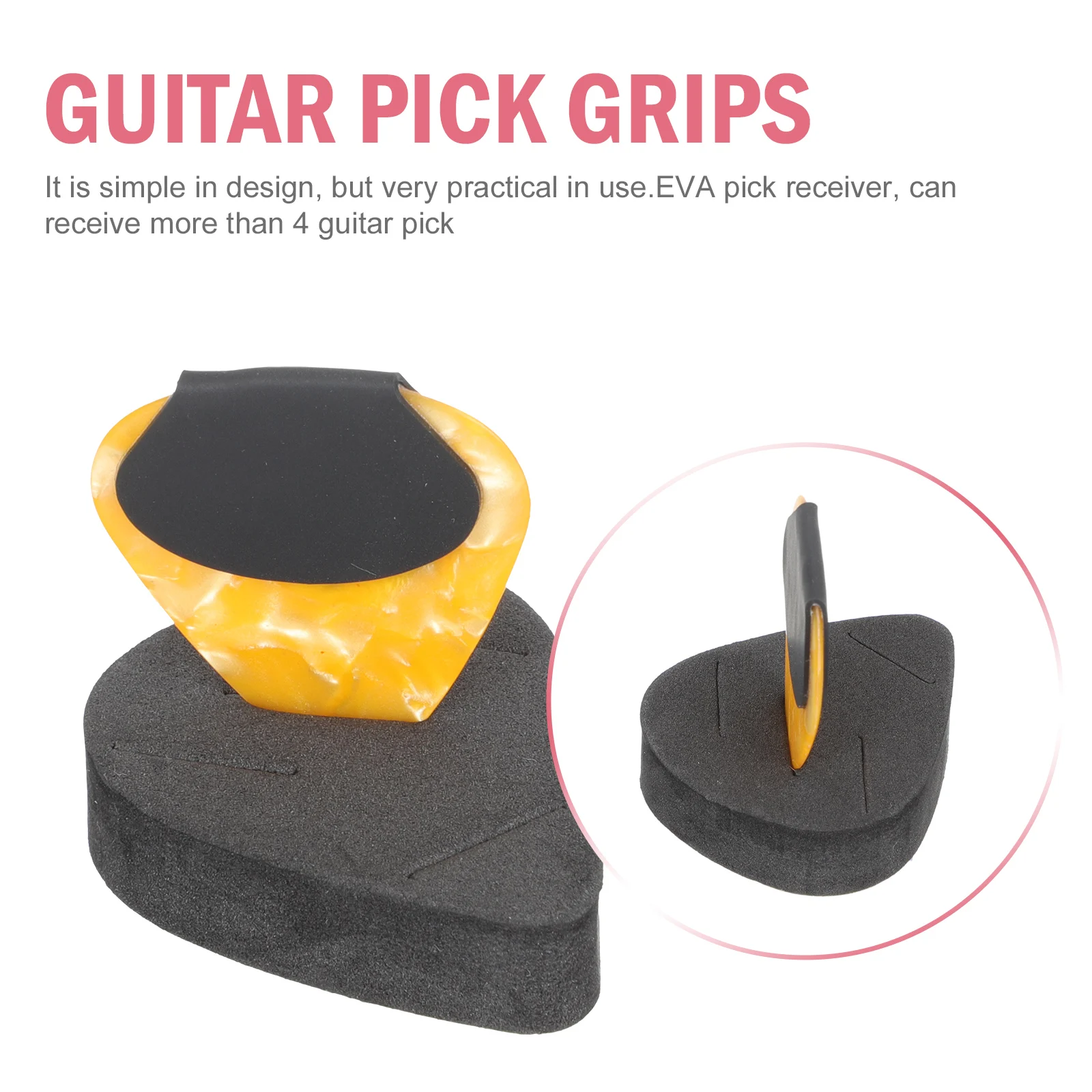 

1 set 1 Set Picks Grips With Bag Premium Plastic Folk Electric Guitar Pick Ergonomic Design Durable Guitar Performance Supplies