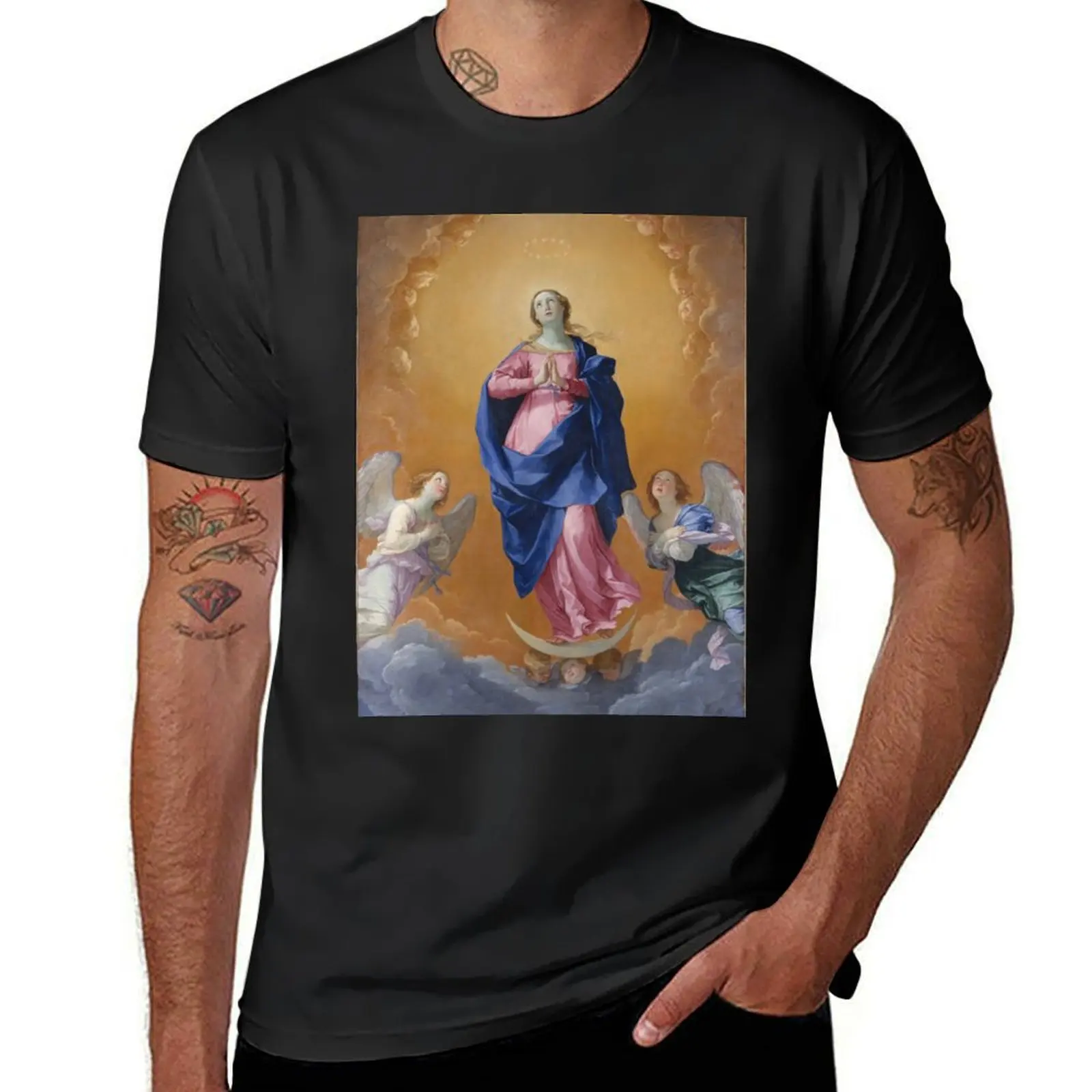 Guido Reni. The Immaculate Conception, 1627. T-Shirt shirts graphic tees boys animal print heavyweight t shirts for men