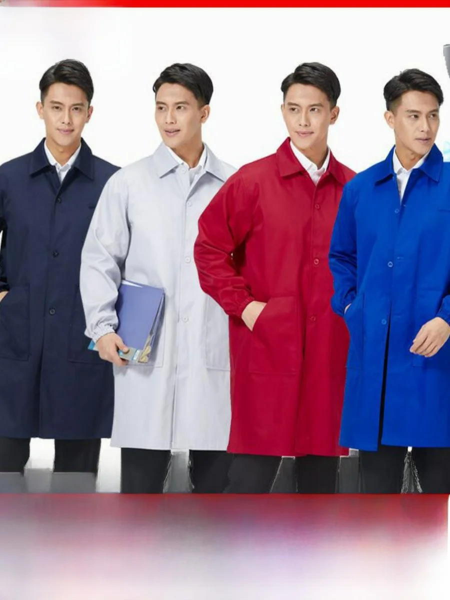 

Anti-Static Spring Autumn Lab Coat Proper Management Work orm Cotton Blend Fabric Men's Workwear Protective Clothing