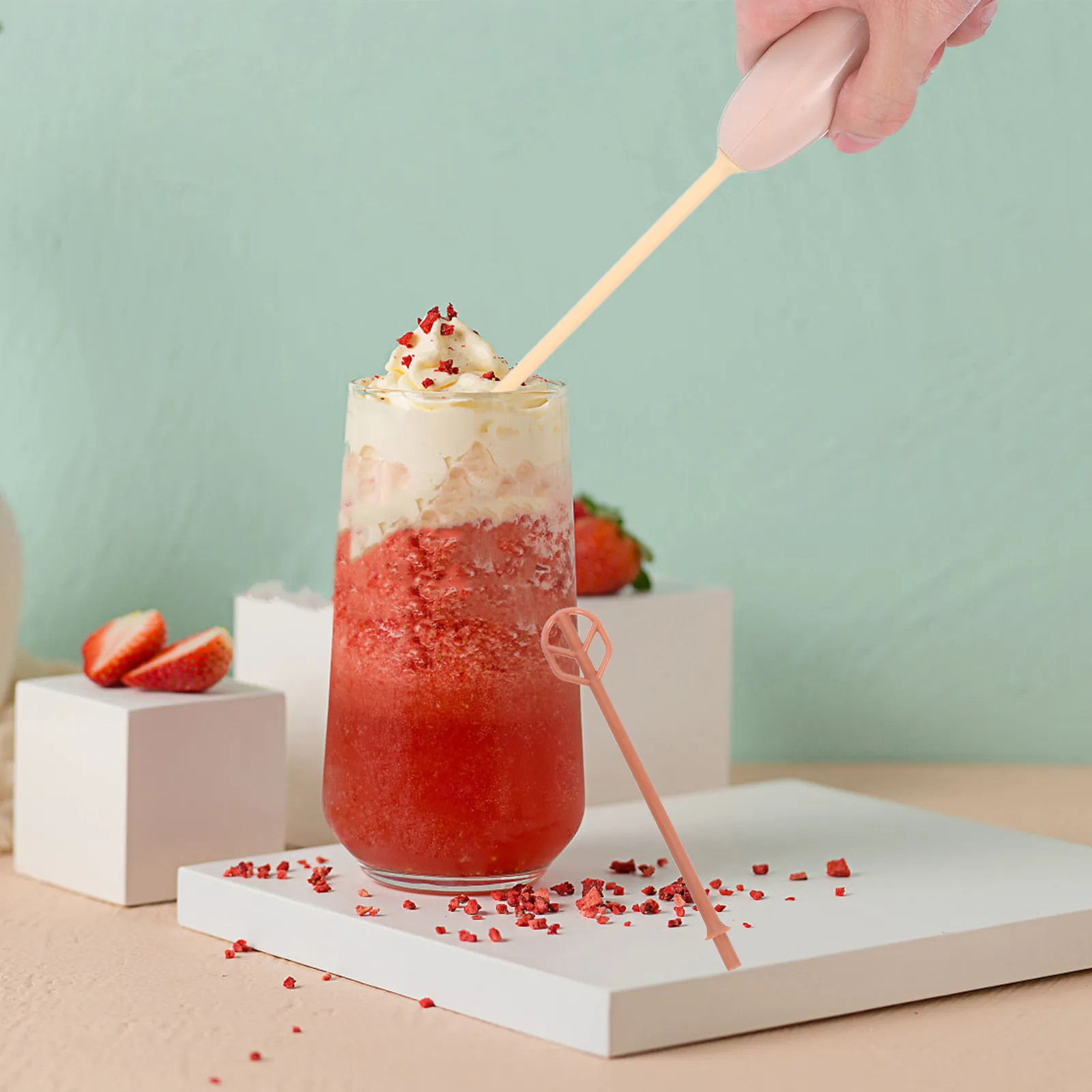 

1Set Compact Electric Mixer for Milk Powder Mixing Infant Formula Drink Stirrer Handheld Portable with Aa