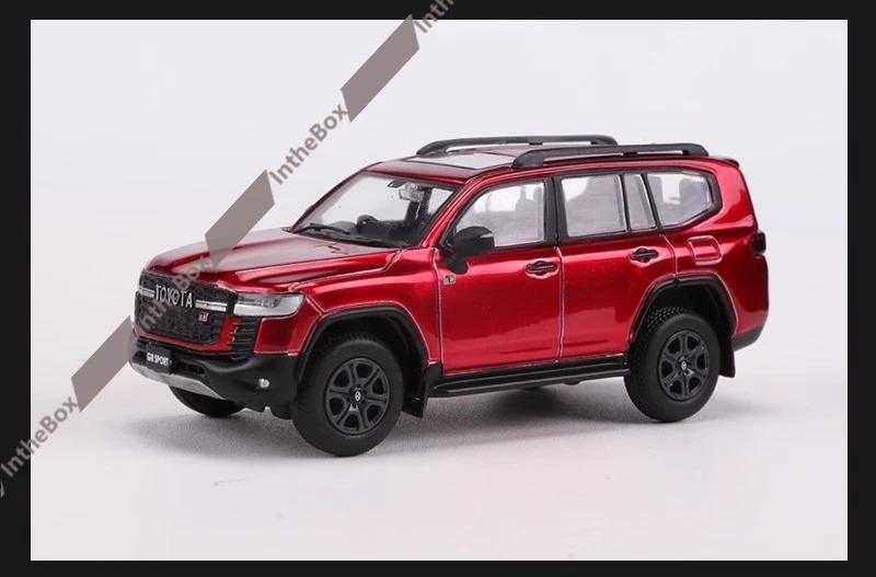 GCD 1:64 Red Land Cruiser LC300 GR Sports SUV Diecast Car Model Collection Limited Edition Hobby toys