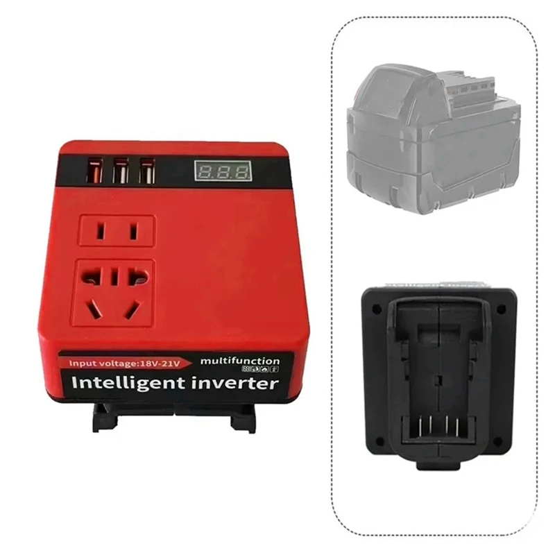 【HOT】 Przetwornica napięcia do akumulatora Milwaukee 18 V Przenośny generator fal sinusoidalnych do ładowania na zewnątrz