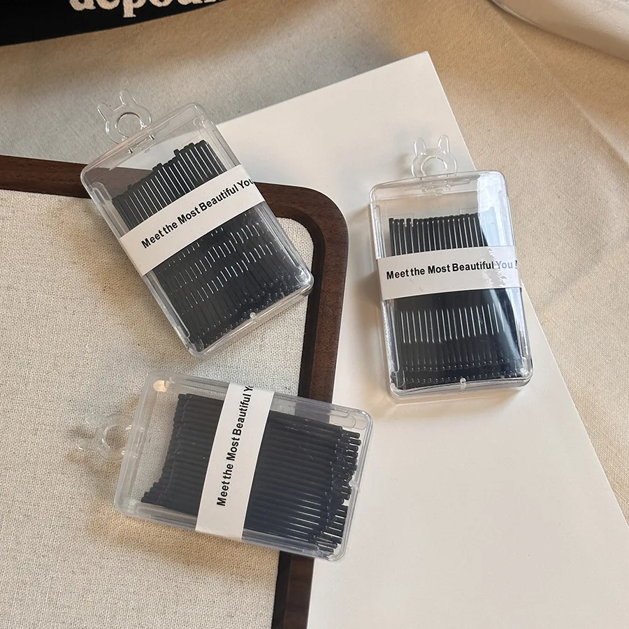 

40 Pieces Black Bobby Pins U Shaped Hair Clips for Women Side Bangs Flyaway Holders Daily Use Premium Sturdy