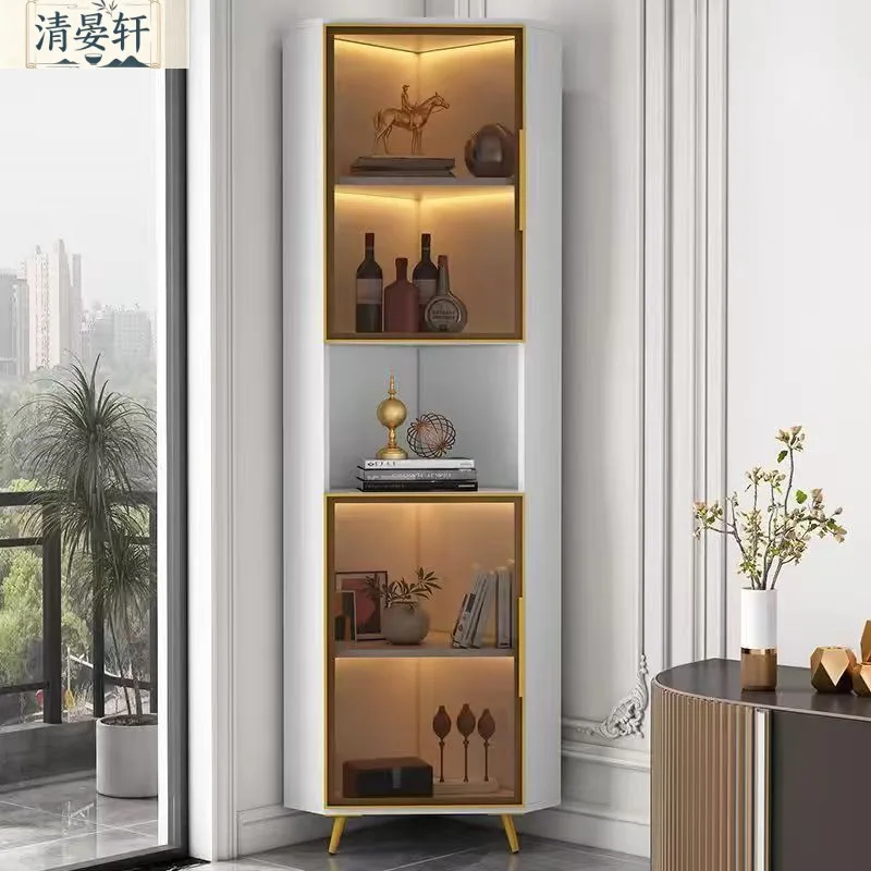 Yjq corner cabinet, living room against the wall corner wine cabinet corner storage locker