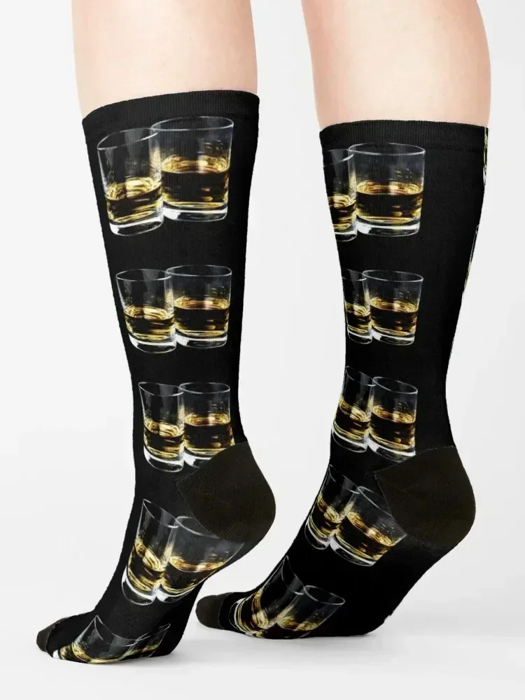 Whiskey Glass Socks Lots man gifts moving stockings Women's Socks Men's