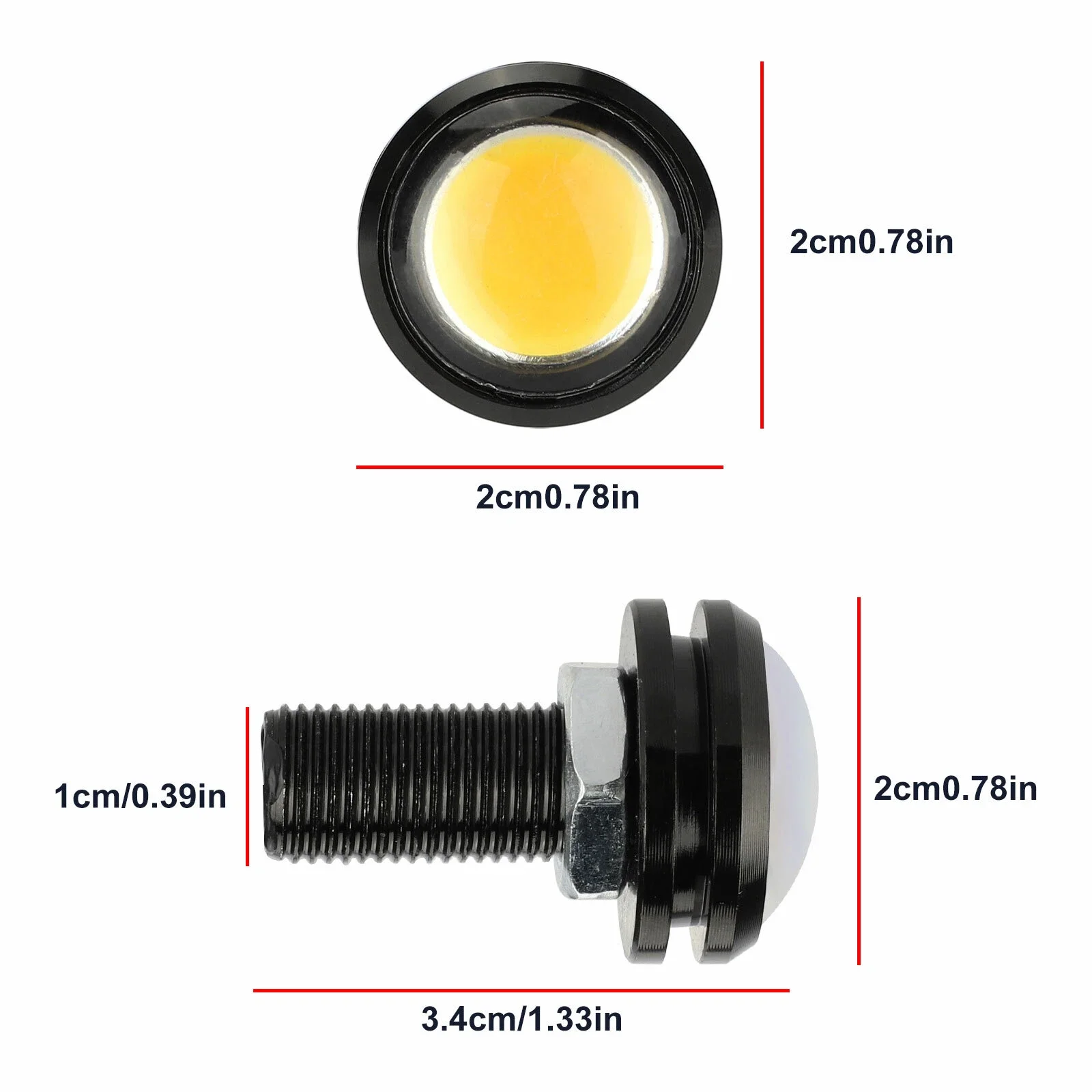 4pcs Car Front Grille Bumper Grill Hood Amber LED Light For Ford SUV Raptor Style Universal Car Exterior Decorative Lights