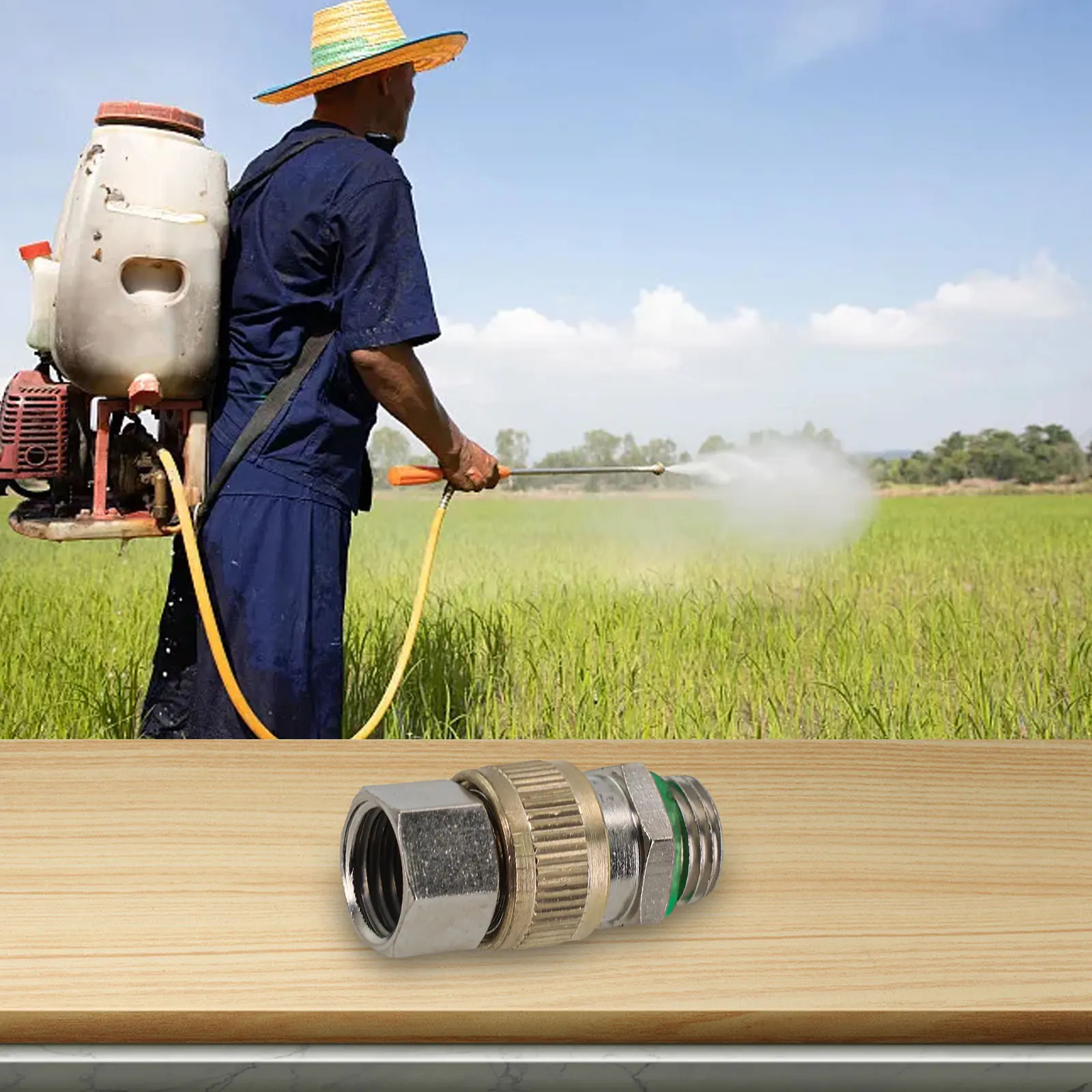 مضخة هطام المبيدات الزراعية موصل سريع من النحاس لمضخة مكبس الجرعات الزراعية محول خرطوم الضغط العالي #3