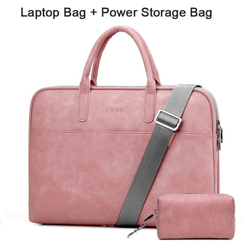 Imagem -05 - Ombro Portátil Maleta 13 14 15.6 16 17.3 Bolsa para Macbook ar 13 Pro Case 2023 Moda Feminina Bolsa de Couro do Plutônio à Prova Impermeável Água