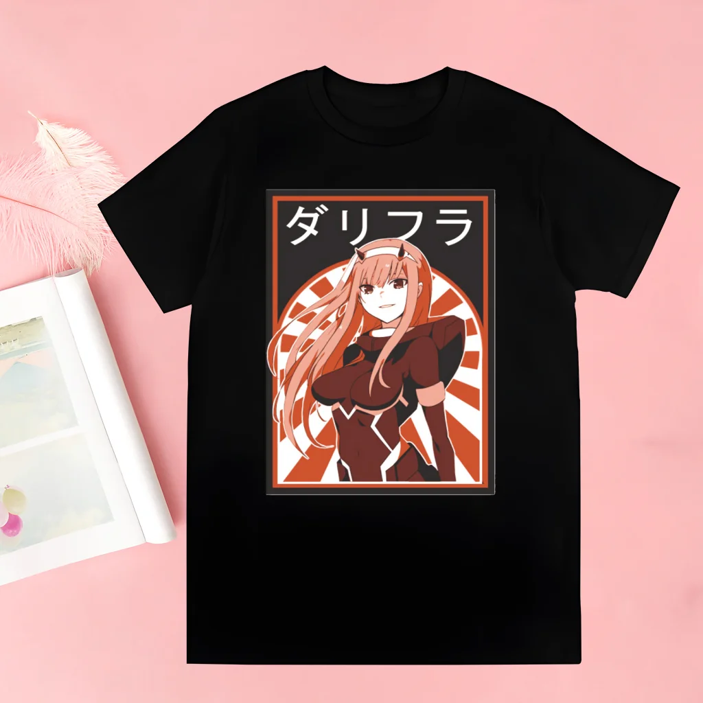 darling in the franxx Tshirts Men Fashion Summer t-shirts Tshirt Hip Hop Girl Printed Top Tees streetwear Harajuku Funny