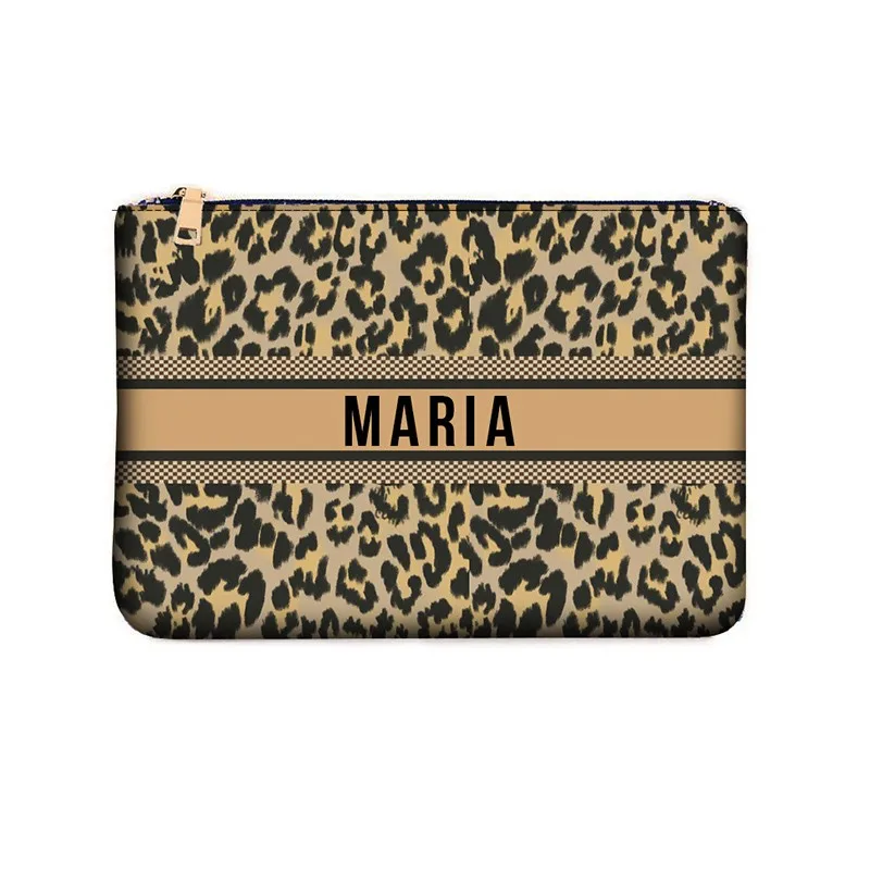 Europa Amerika Damestas Mode-Designer Party Clutch Gepersonaliseerde Aangepaste Print Naam Letter Strandtas Cosmetische Reistas