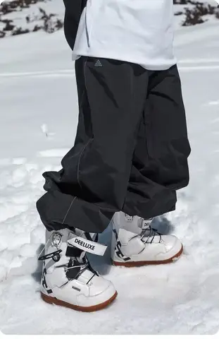 New High Waist Wide Leg Ski Pants, Casual Waterproof Wear Resistant Snowboard & Ski Pants