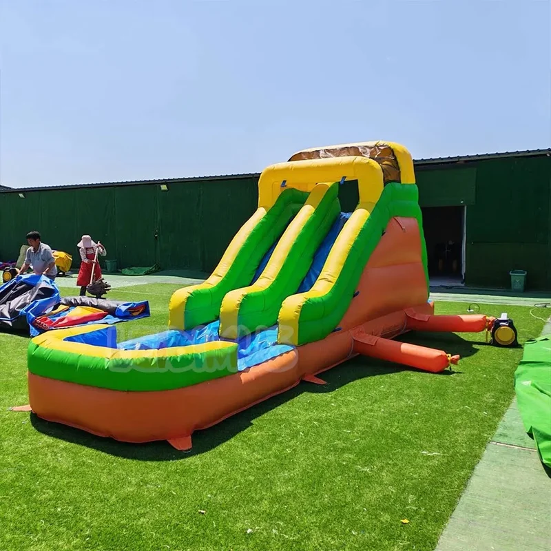 Commercial Inflatable Water Slide for Kids Outdoor Party with Pool Backyard Bouncy Castle Slide Amusement Equipment