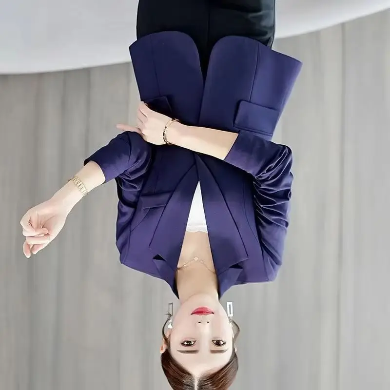 2026 New Korean Blazer Jacket Ladies Slim Fashion Suit Coat Women's Spring Summer High Quality Outwear temperament Overwear Tops