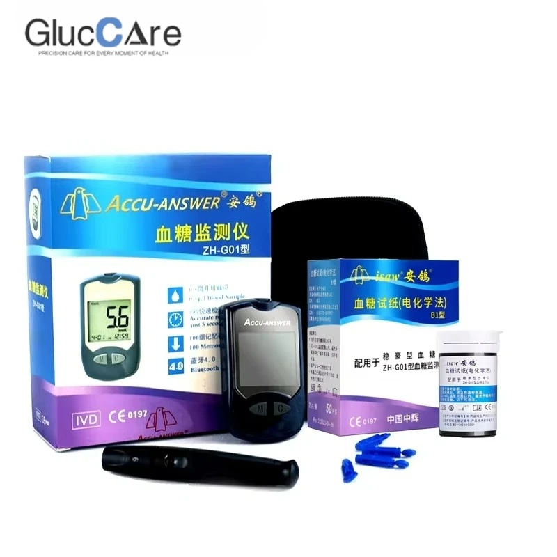 Isaw tiras lancetas Ultra Easy Verio reemplazo Onetouch tiras reactivas de glucosa ACCU respuesta ZH-G01 kit de prueba de azúcar en sangre