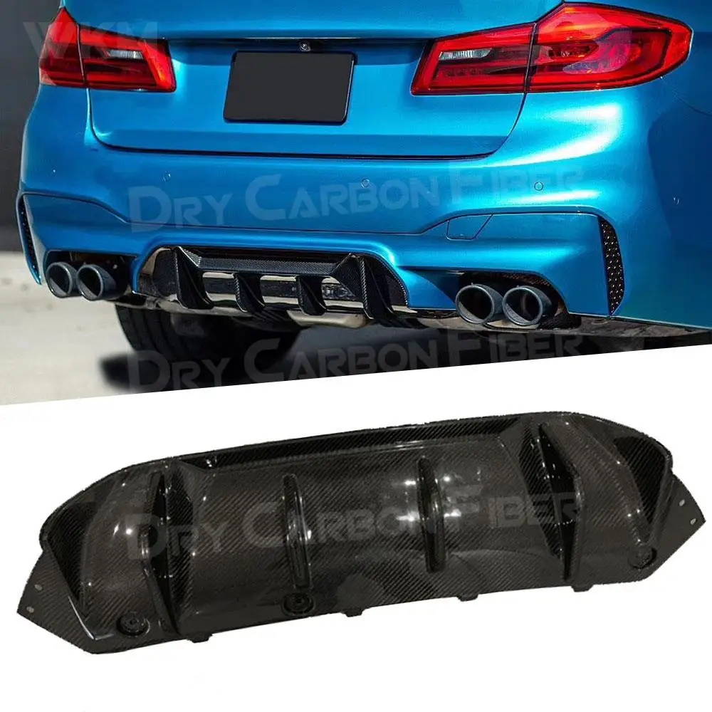 

Задний диффузор из сухого углеродного волокна/FRP для BMW 5 серии F90 M5 2017 2018 2019, защитная пластина в стиле акулы, защита бампера автомобиля