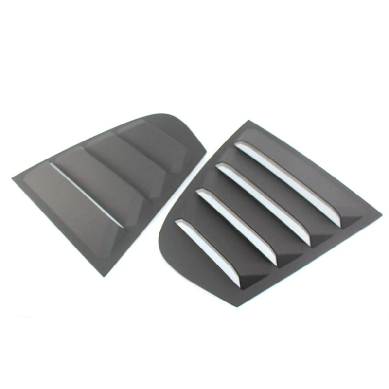 2X Matte Black Rear Side Window Louvers Scoop Cover Vent For -BMW F30 3-Series 2012-2016