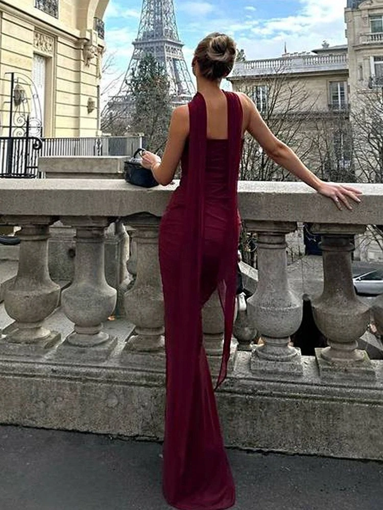 FDYOUI Elegant Zip-up Corset Tops+Long Skirts 2 Piece Matching Sets Women Bandage Bodycon Wedding Party Dress Suit Evening Gowns